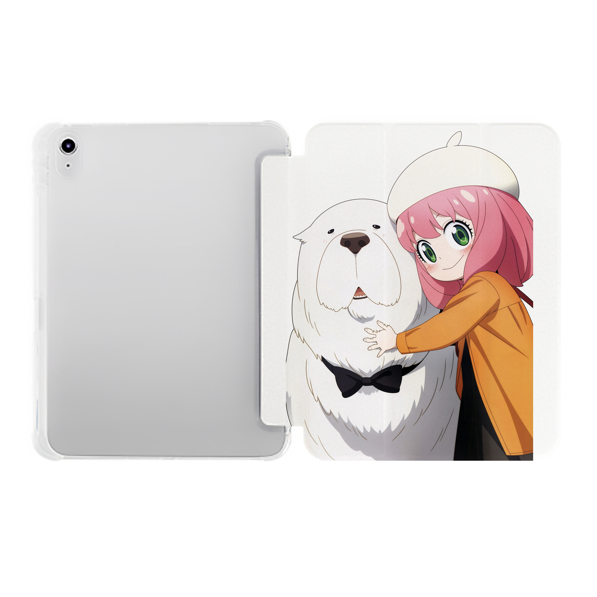 （画像用） SPY×FAMILY间谍家家酒 IPad ケース ペン収納付き 三つ折りスタンド PUレザー×シリコン 対応機種9.5/10.5/10.9インチ